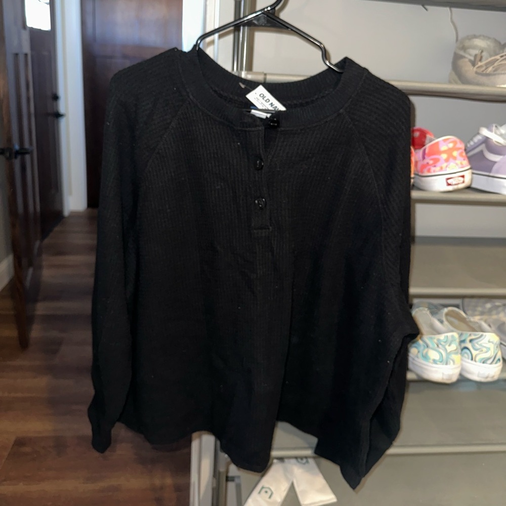 Old Navy Waffle knit Henley top